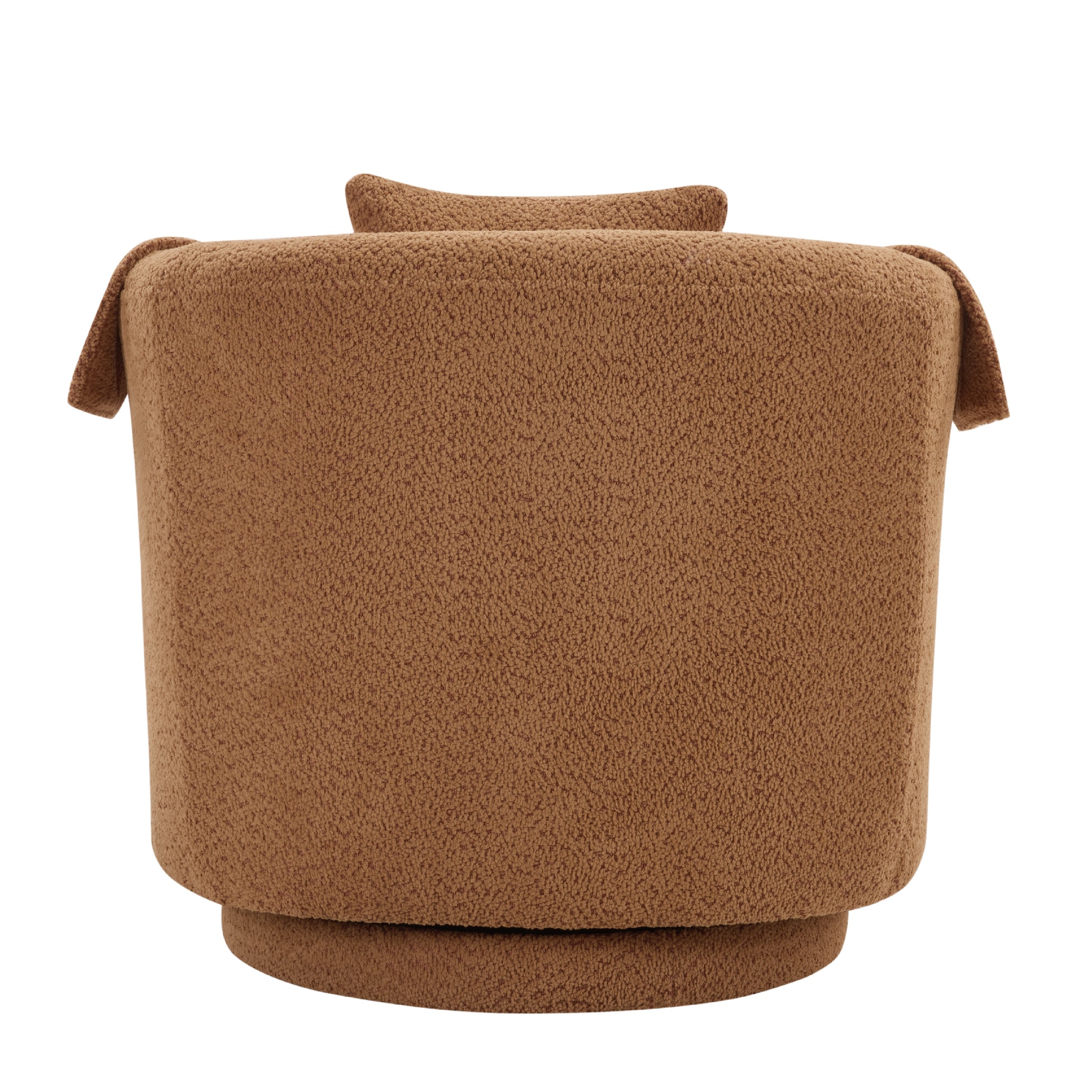 Swivel Accent Chair With Ottoman Set, Modern Chenille Barrel Armchair With Removable Back Pillow & 2 Armrest Covers For Living Room, Bedroom, Office, Yellow_maomaolike.com